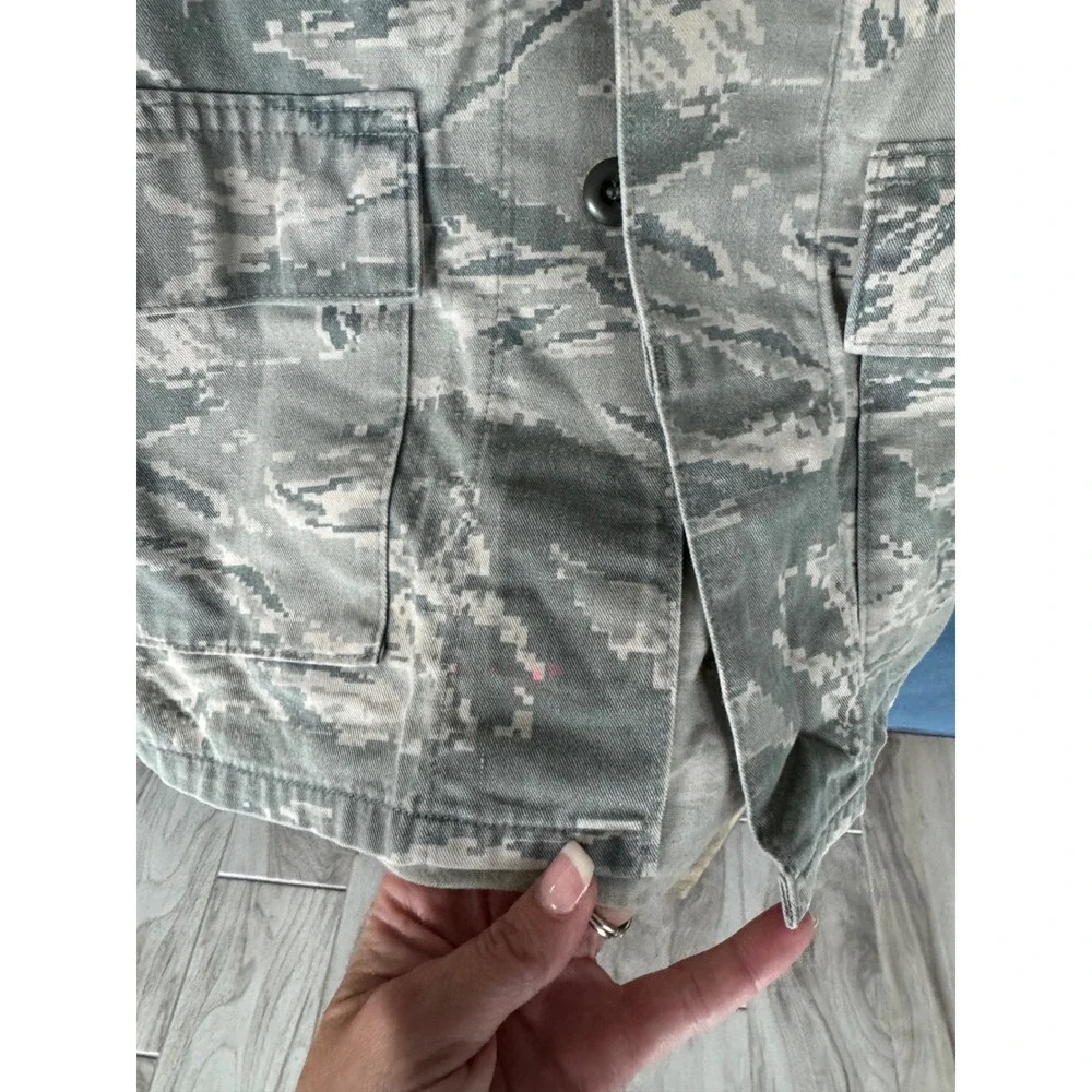 US Air Force ABU Digital Tiger Stripe Camo Field Jacket Mens 34R DSCP Military